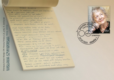 szymborska na znaczku