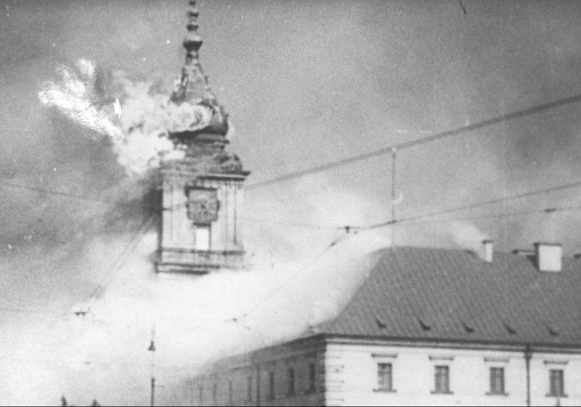 bombardowanie zamku królewskiego w warszawie